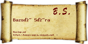 Bazsó Sára névjegykártya